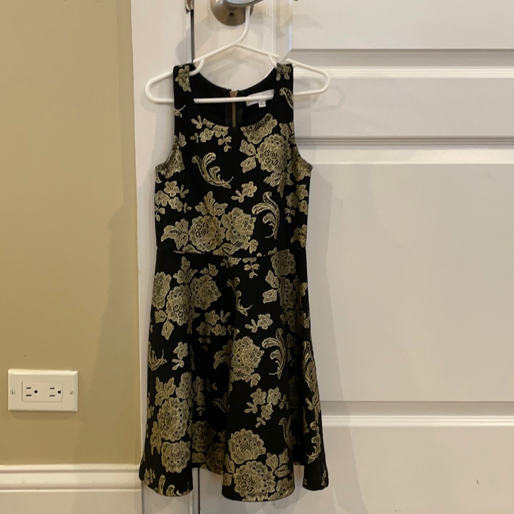 Nickie Lew black and gold formal dress for girls